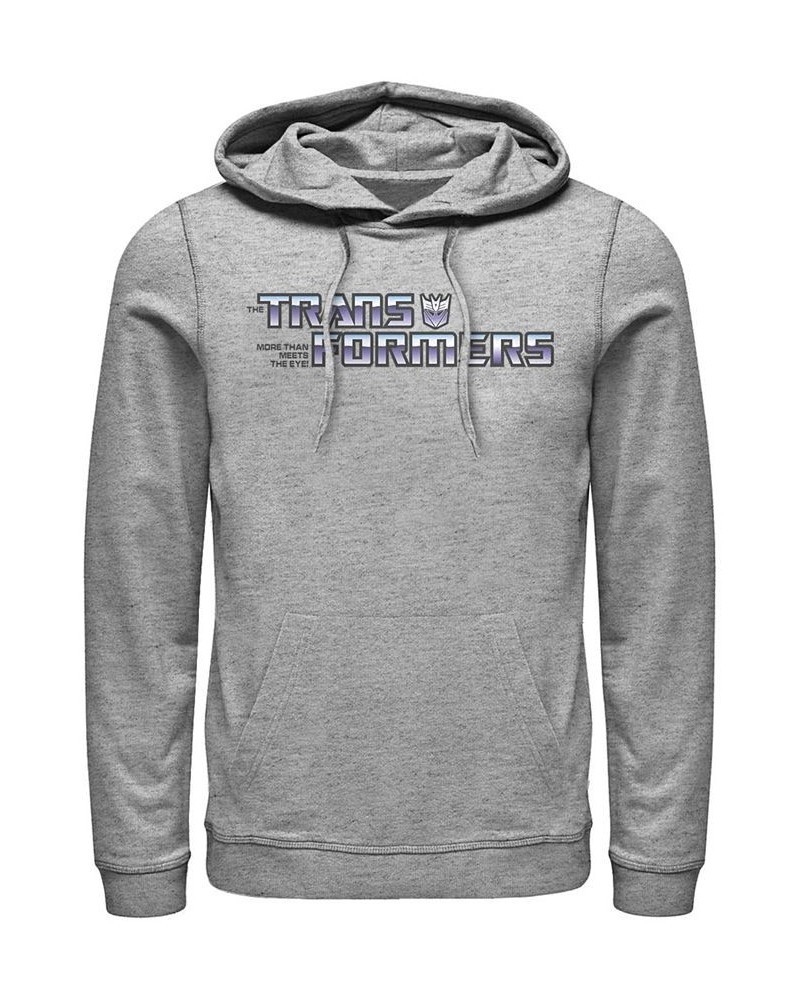 Men's Transformers Generations Decepticon Logo Fleece Hoodie Gray $31.68 Sweatshirt