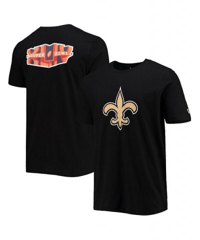 Men's Black New Orleans Saints Patch Up Collection Super Bowl XLIV T-shirt $16.56 T-Shirts