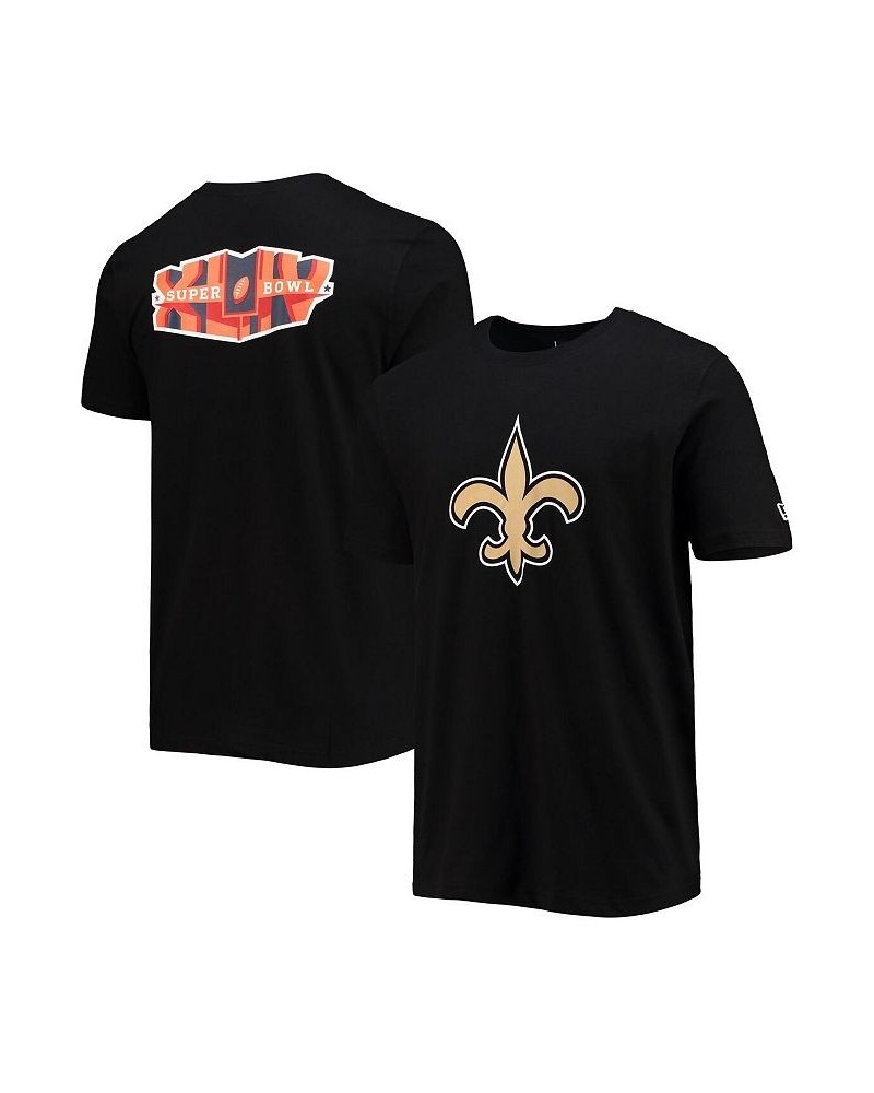 Men's Black New Orleans Saints Patch Up Collection Super Bowl XLIV T-shirt $16.56 T-Shirts