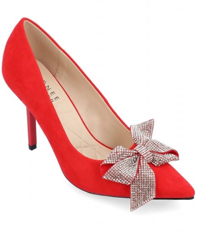 Women's Marcie Rhinestone Bow Pumps PD06 $46.20 Shoes