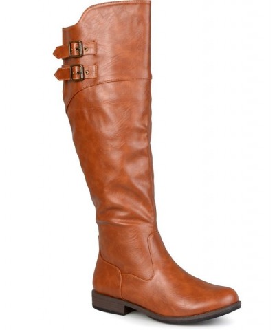 Women's Extra Wide Calf Tori Boot Brown $37.79 Shoes