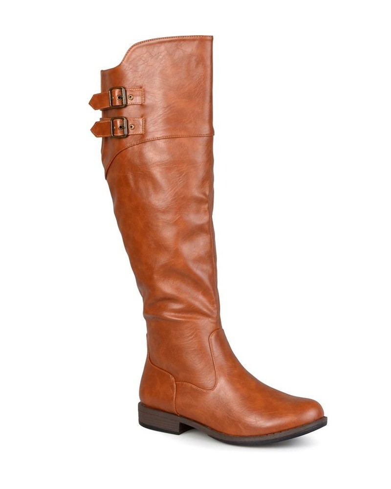 Women's Extra Wide Calf Tori Boot Brown $37.79 Shoes