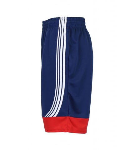 Men's Active Training Modern-Fit Moisture-Wicking Colorblocked Mesh Basketball Shorts Navy $17.40 Shorts