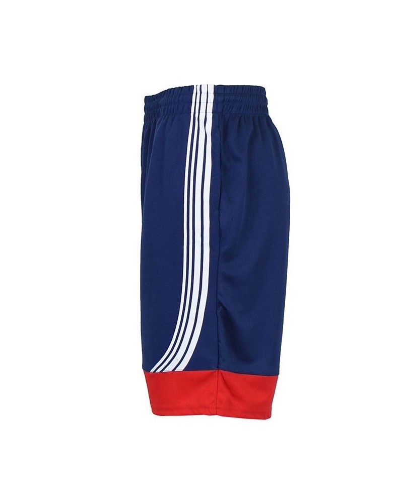 Men's Active Training Modern-Fit Moisture-Wicking Colorblocked Mesh Basketball Shorts Navy $17.40 Shorts