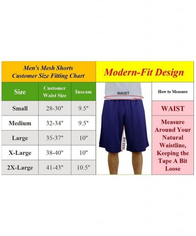 Men's Active Training Modern-Fit Moisture-Wicking Colorblocked Mesh Basketball Shorts Navy $17.40 Shorts