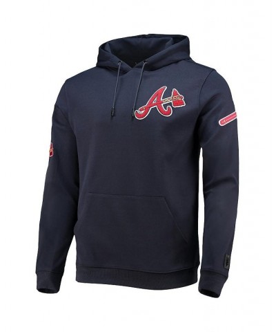 Men's Navy Atlanta Braves Team Logo Pullover Hoodie $51.70 Sweatshirt