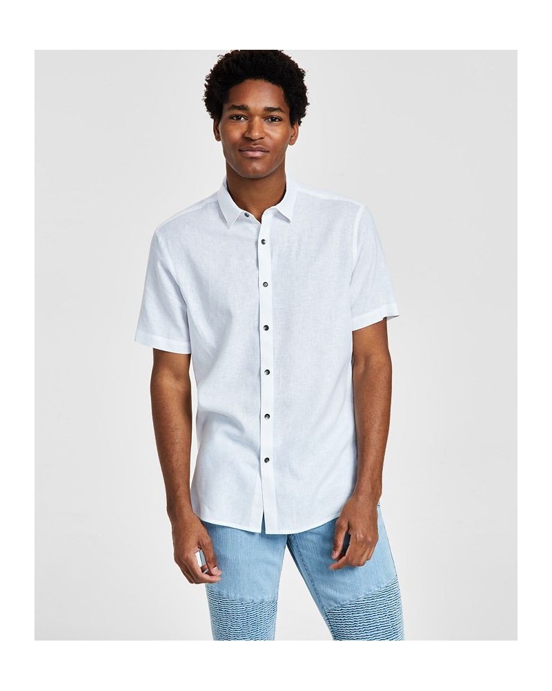 Men's Regular-Fit Linen Shirt PD03 $20.16 Shirts