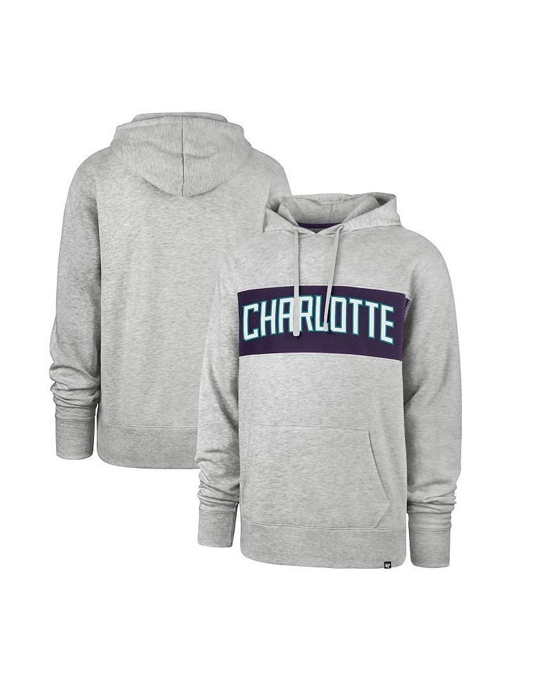 Men's Gray Charlotte Hornets 2021/22 City Edition Wordmark Chest Pass Pullover Hoodie $33.05 Sweatshirt