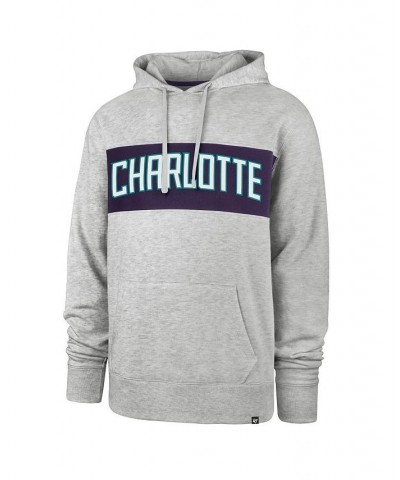 Men's Gray Charlotte Hornets 2021/22 City Edition Wordmark Chest Pass Pullover Hoodie $33.05 Sweatshirt