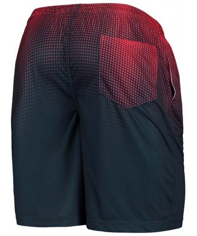 Men's Navy and Red Houston Texans Pixel Gradient Training Shorts $20.24 Shorts