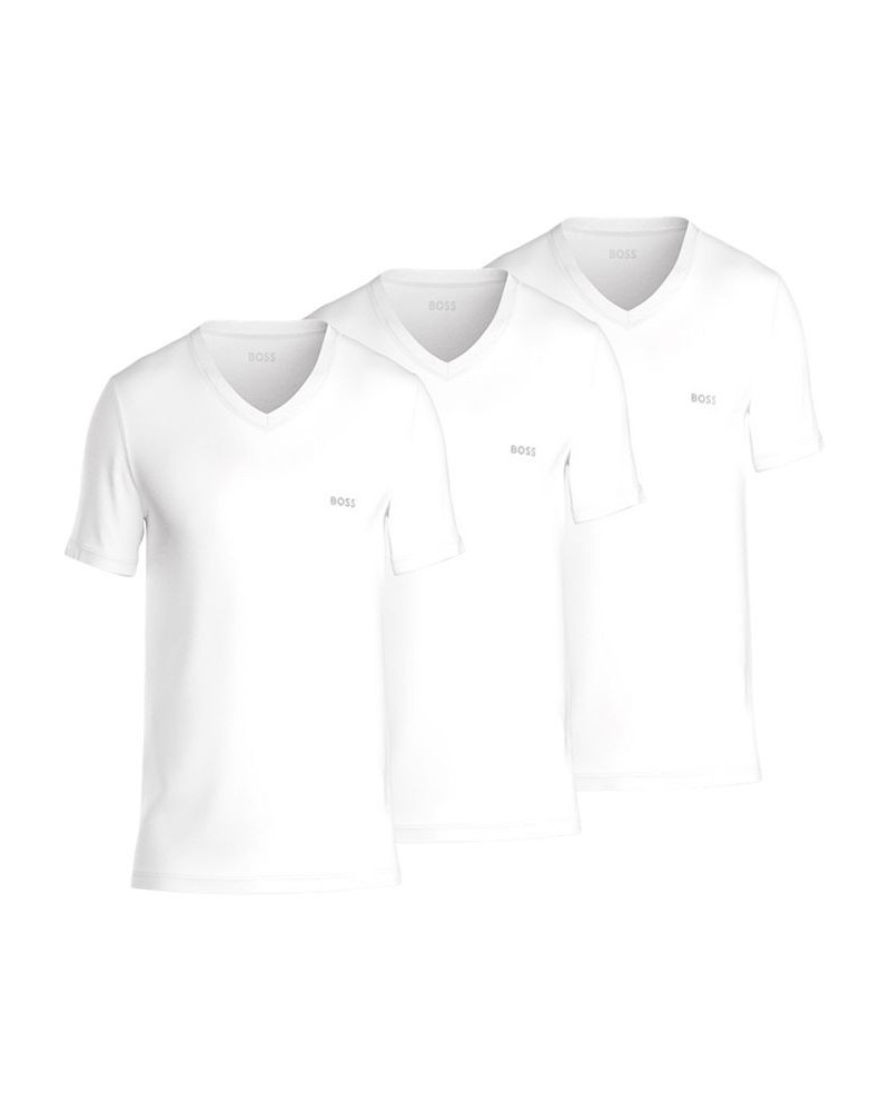 Men's 3-Pk. Classic Solid V-Neck T-Shirts White $25.48 Undershirt