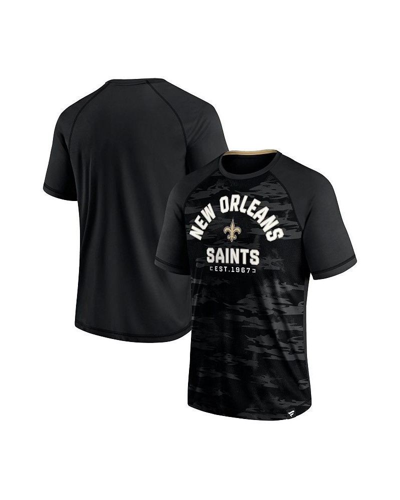 Men's Branded Black New Orleans Saints Hail Mary Raglan T-shirt $20.24 T-Shirts