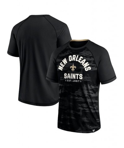 Men's Branded Black New Orleans Saints Hail Mary Raglan T-shirt $20.24 T-Shirts