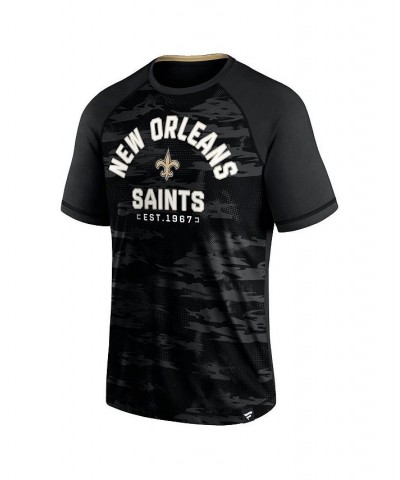 Men's Branded Black New Orleans Saints Hail Mary Raglan T-shirt $20.24 T-Shirts