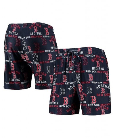 Men's Navy Boston Red Sox Flagship Allover Print Knit Jam Shorts $23.59 Shorts