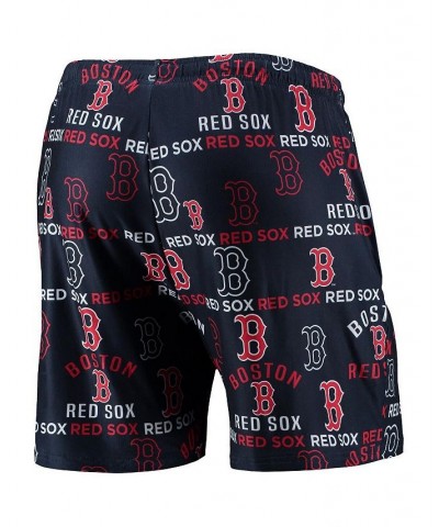 Men's Navy Boston Red Sox Flagship Allover Print Knit Jam Shorts $23.59 Shorts