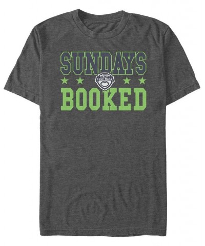 Men's Sundays Booked Stack Short Sleeve Crew T-shirt Gray $19.59 T-Shirts