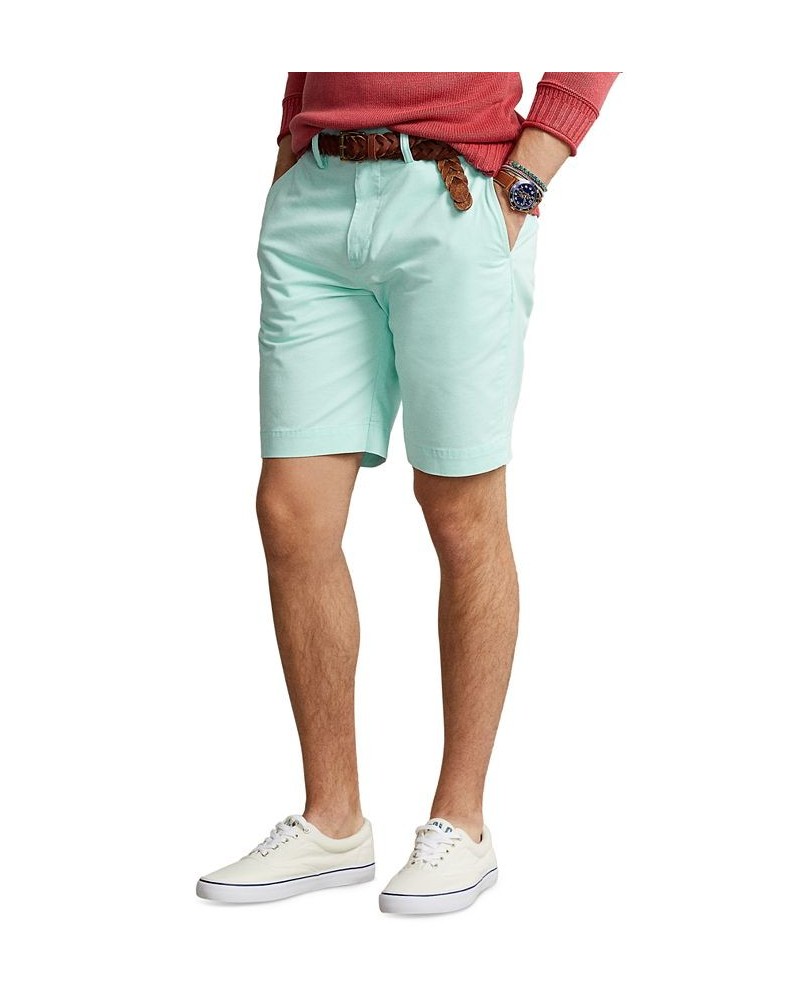 Men's 9-1/2-Inch Stretch Slim Fit Shorts Blue $40.80 Shorts