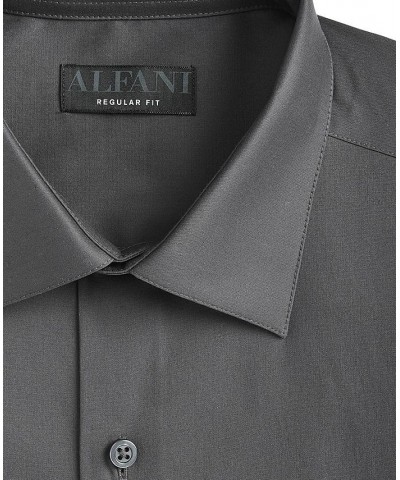 Men's Regular Fit 2-Way Stretch Stain Resistant Dress Shirt Gray $19.50 Dress Shirts