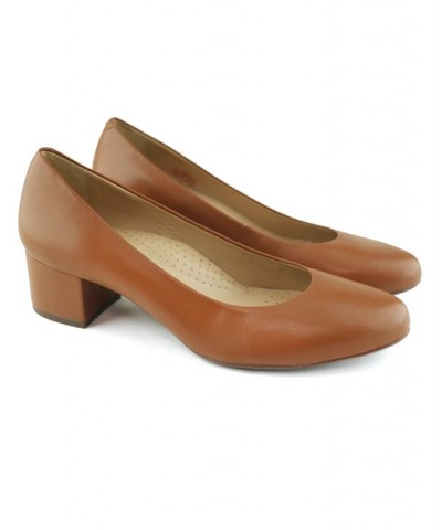 Women's Broad Street Napa Soft Pumps Brown $79.20 Shoes