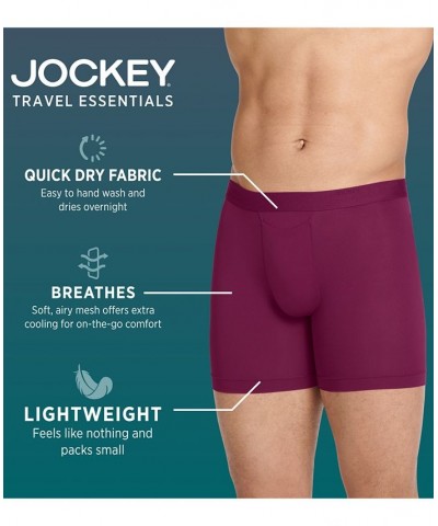 Men's Travel Quick-Dry Boxer Briefs Black $11.22 Underwear