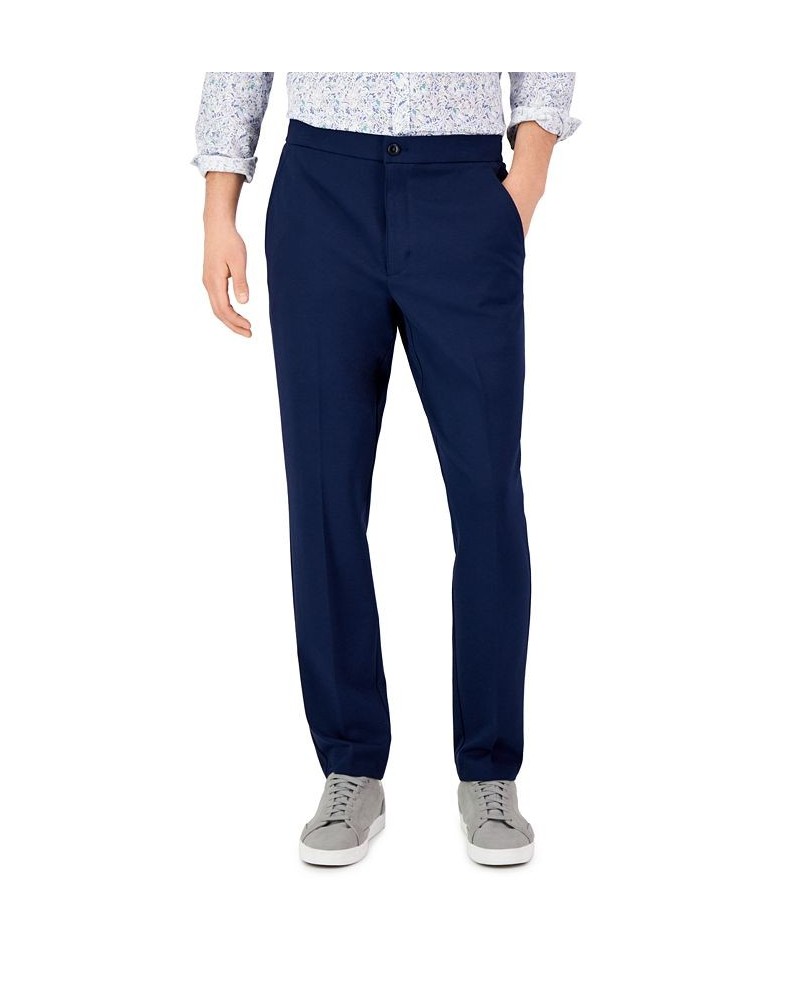 Men's Modern Knit Suit Pants Blue $21.59 Pants