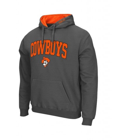 Men's Charcoal Oklahoma State Cowboys Arch and Logo 3.0 Pullover Hoodie $27.60 Sweatshirt