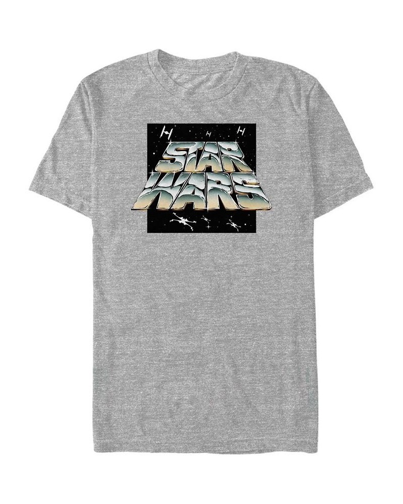 Star Wars Men's Classic Chrome Logo Short Sleeve T-Shirt Gray $17.84 T-Shirts