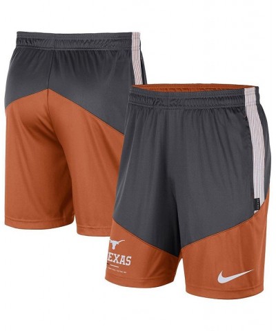 Men's Gray and Texas Orange Texas Longhorns Team Performance Knit Shorts $30.79 Shorts