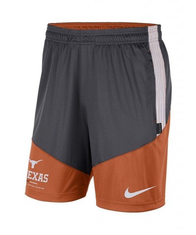 Men's Gray and Texas Orange Texas Longhorns Team Performance Knit Shorts $30.79 Shorts