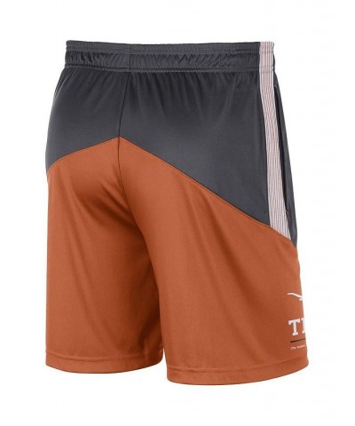 Men's Gray and Texas Orange Texas Longhorns Team Performance Knit Shorts $30.79 Shorts