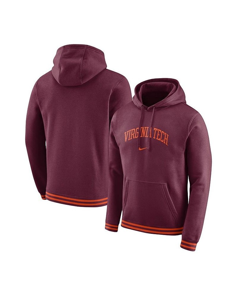 Men's Maroon Virginia Tech Hokies Sketch Retro Pullover Hoodie $41.59 Sweatshirt