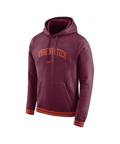 Men's Maroon Virginia Tech Hokies Sketch Retro Pullover Hoodie $41.59 Sweatshirt