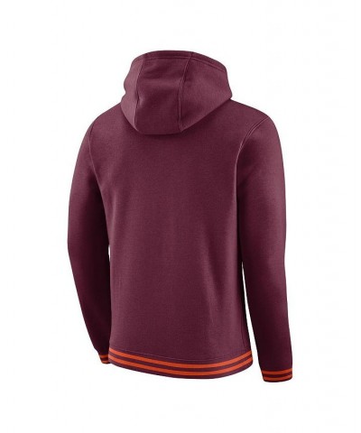 Men's Maroon Virginia Tech Hokies Sketch Retro Pullover Hoodie $41.59 Sweatshirt