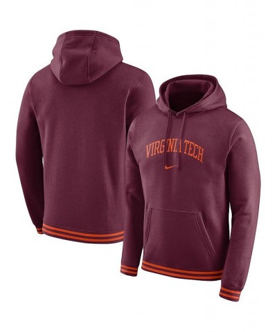 Men's Maroon Virginia Tech Hokies Sketch Retro Pullover Hoodie $41.59 Sweatshirt