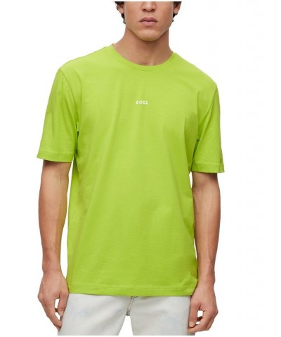 BOSS Men's Relaxed-Fit Stretch Cotton Logo Print T-shirt Green $34.68 T-Shirts