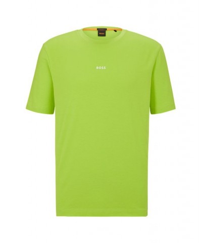 BOSS Men's Relaxed-Fit Stretch Cotton Logo Print T-shirt Green $34.68 T-Shirts