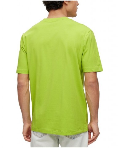 BOSS Men's Relaxed-Fit Stretch Cotton Logo Print T-shirt Green $34.68 T-Shirts