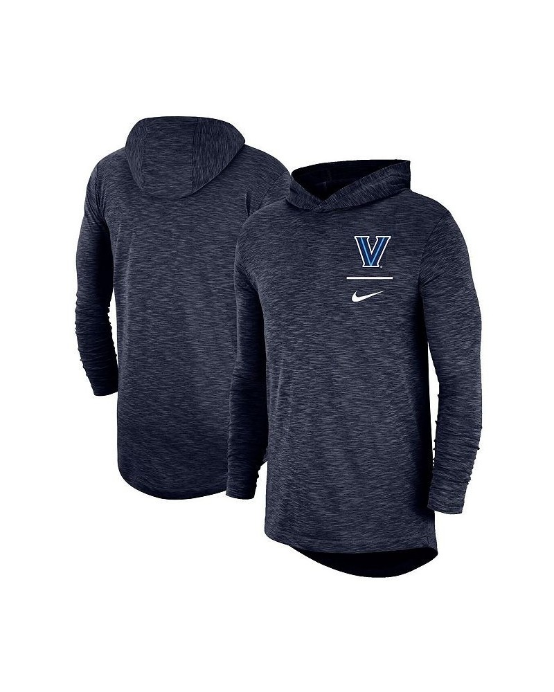 Men's Navy Villanova Wildcats Slub Performance Long Sleeve Hoodie T-shirt $38.49 T-Shirts