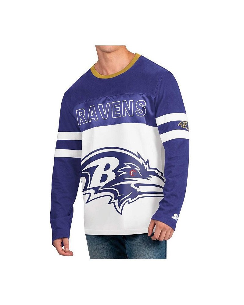 Men's Purple, White Baltimore Ravens Halftime Long Sleeve T-shirt $40.00 T-Shirts