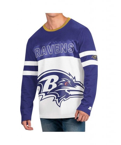 Men's Purple, White Baltimore Ravens Halftime Long Sleeve T-shirt $40.00 T-Shirts