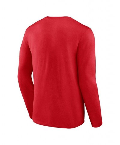 Men's Branded Red Washington Capitals Skate Or Die Long Sleeve T-shirt $22.22 T-Shirts