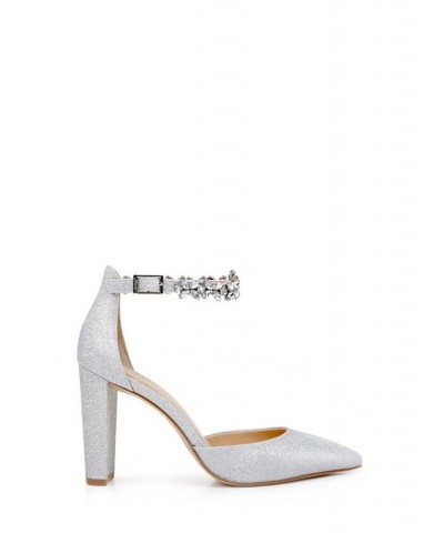 Women's Ollie Evening Pumps Silver $45.15 Shoes