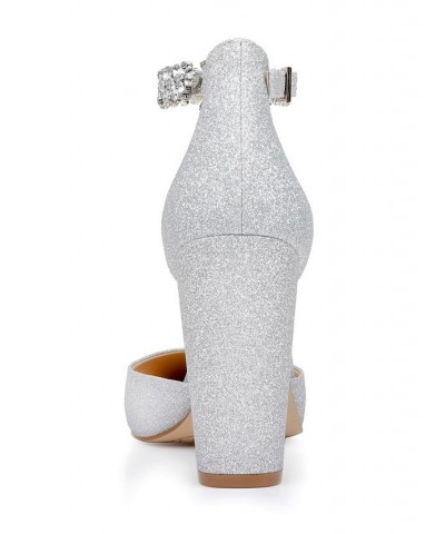 Women's Ollie Evening Pumps Silver $45.15 Shoes