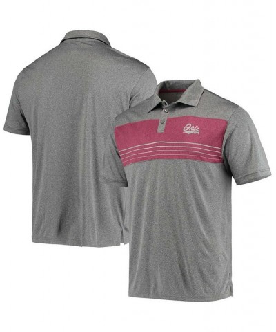 Men's Heathered Charcoal Montana Grizzlies Smithers Polo $27.99 Polo Shirts