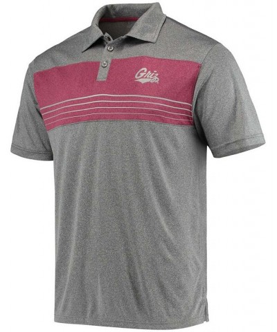 Men's Heathered Charcoal Montana Grizzlies Smithers Polo $27.99 Polo Shirts