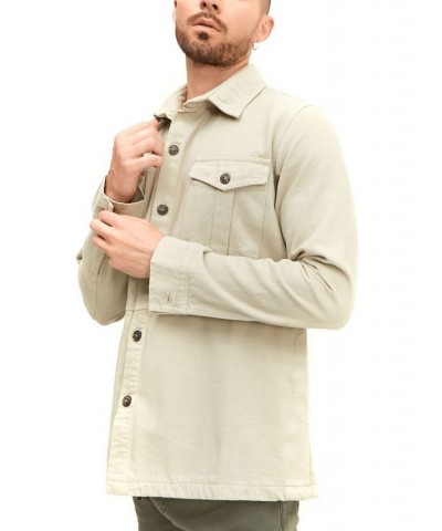 Men's Modern Relaxed Casual Button-Down Shirt Tan/Beige $70.50 Shirts