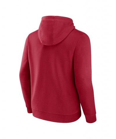 Men's Branded Crimson Alabama Crimson Tide Arch and Logo Tackle Twill Pullover Hoodie $26.40 Sweatshirt