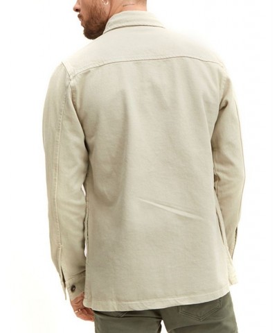 Men's Modern Relaxed Casual Button-Down Shirt Tan/Beige $70.50 Shirts