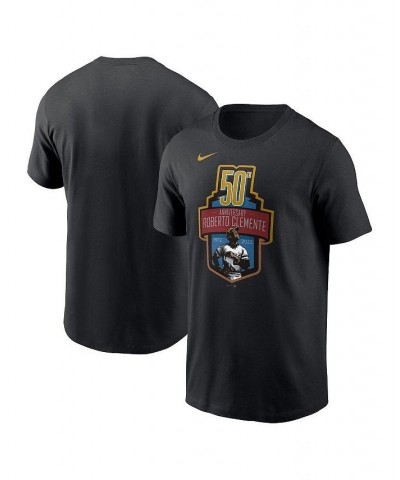 Men's Roberto Clemente Black Pittsburgh Pirates 50th Anniversary Commemorative T-shirt $22.50 T-Shirts